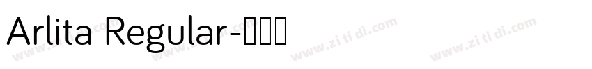 Arlita Regular字体转换